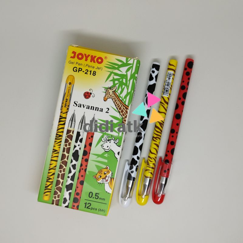 

Pulpen Gel Joyko Savanna 2 GP-128 0.5mm 1 Pak (12 Pcs)
