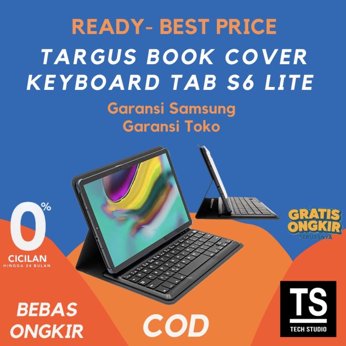 Keyboard [Resmi] Targus Book Cover Keyboard Tab S6 Lite Original Samsung