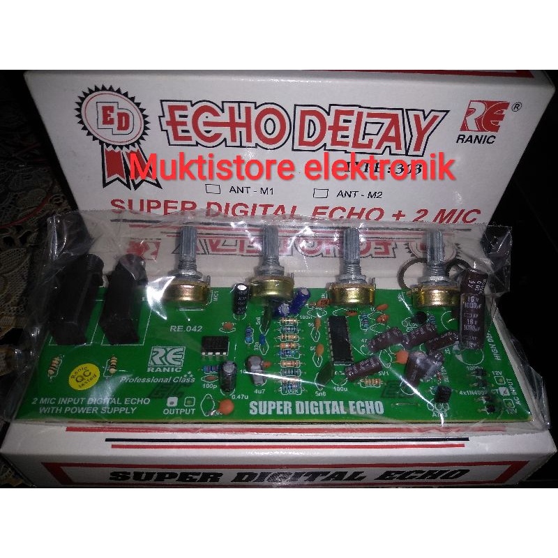 Kit Super Digital Echo Delay Plus 2 Mic