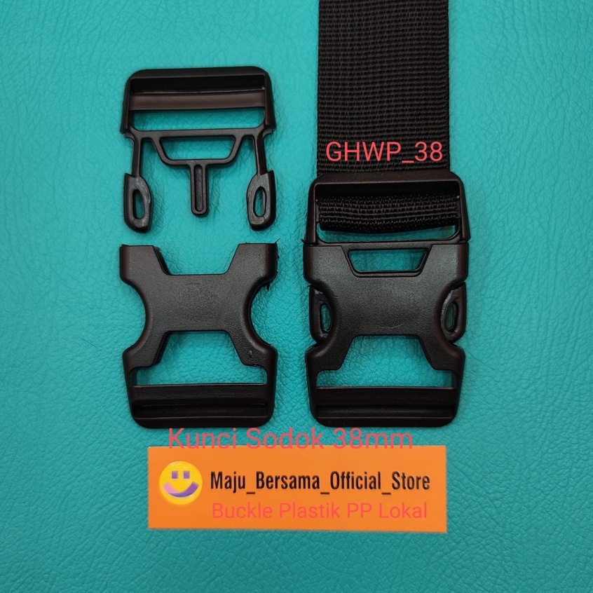 Buckle Plastik PP Lokal - Kunci Sodok 38mm isi 60 pcs SW1