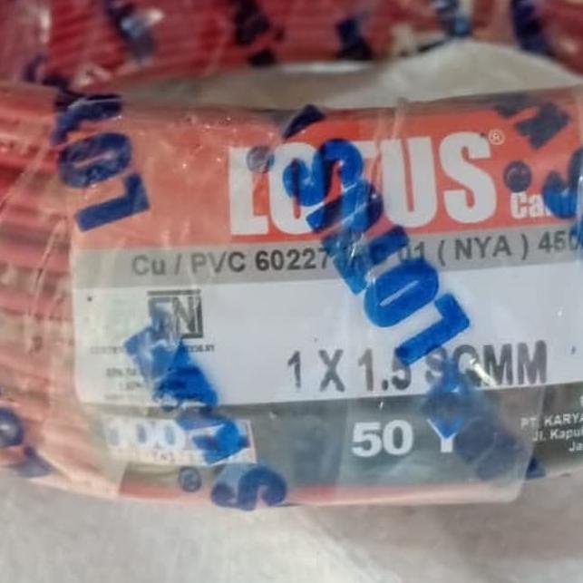 Kabel NYA 1x1.5 @50m LOTUS SNI - Merah