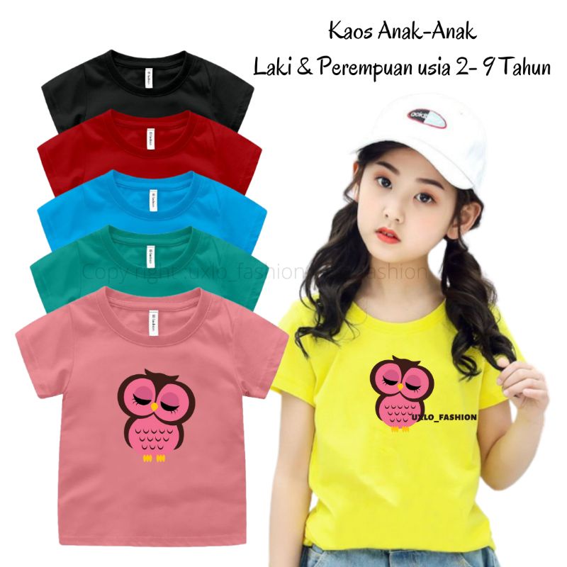 BAJU KAOS ANAK PEREMPUAN MURAH MOTIF KARTUN LUCU IDEAL UMUR 1 2 3 4 5 6 7 8 9 TAHUN UXLO FASHION