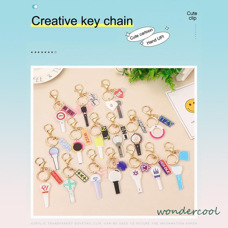 Gantungan Kunci Mini Key Chuain Lucu Kpop Keychain Akrilik Mendukung Aksesoris-Won