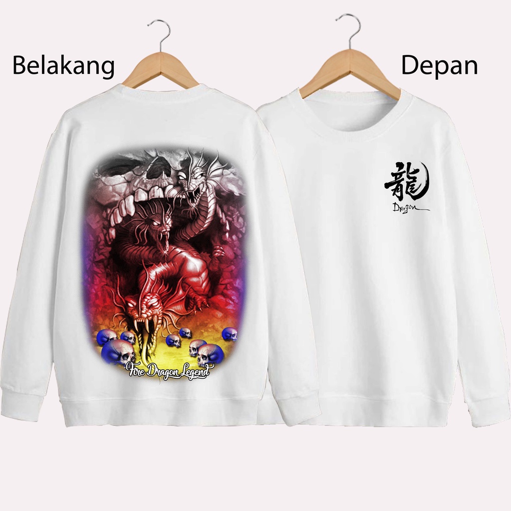 SWEATER UNISEX DB NAGA API PRIA DAN WANITA SWEATER JUMBO