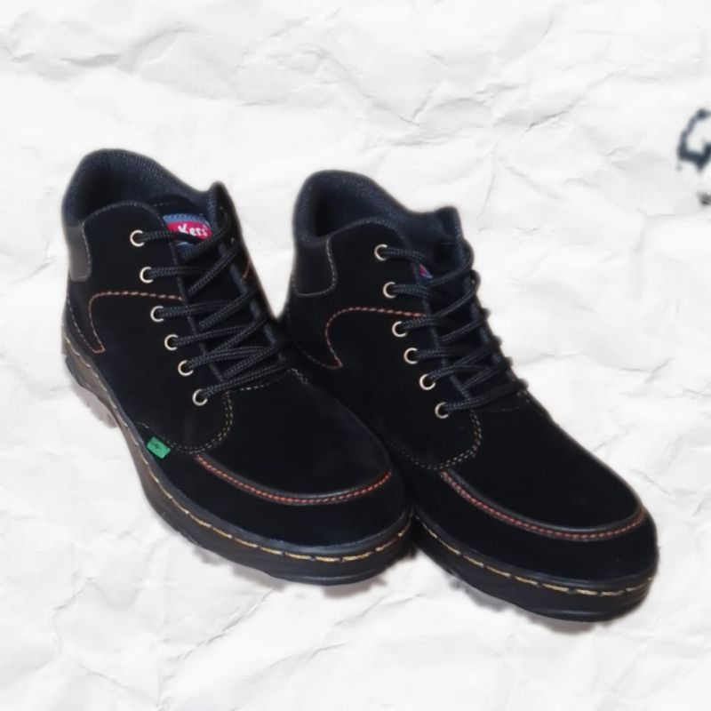 Sepatu pria boot  Sepatu Boots Pria Cowok untuk kerja  Bahan Kulit suede  / Sepatu Buts Laki-laki Sol tpr RT