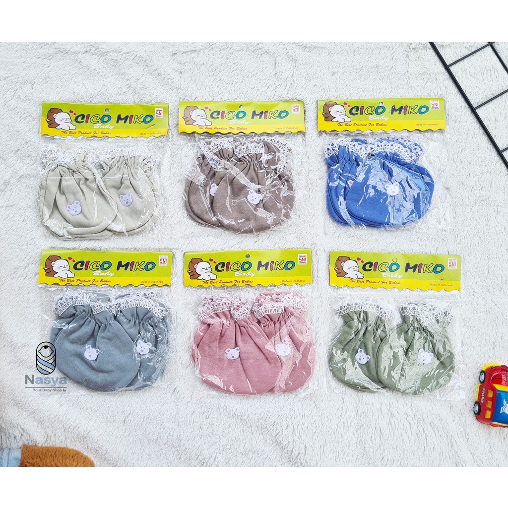 [B-058] 1 Set Sarung Tangan dan Kaos Kaki bayi Polos CICO MIKO