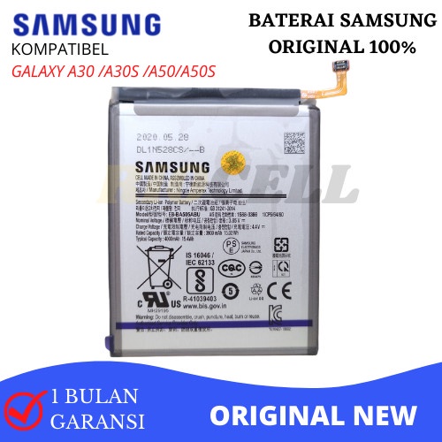 Battery Baterai Samsung Galaxy A50 /A50S /A30/A30S/A20 Original New 4000Mah