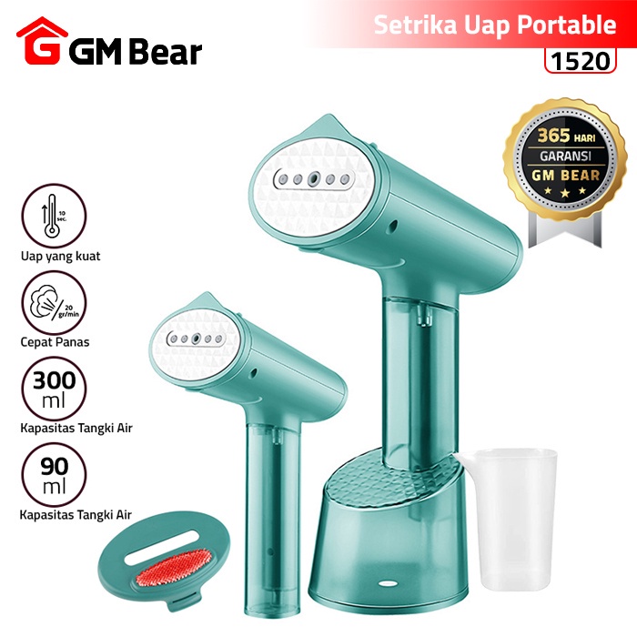 GM Bear Setrika Uap Portable 1520 - Handheld Garment Steamer Iron
