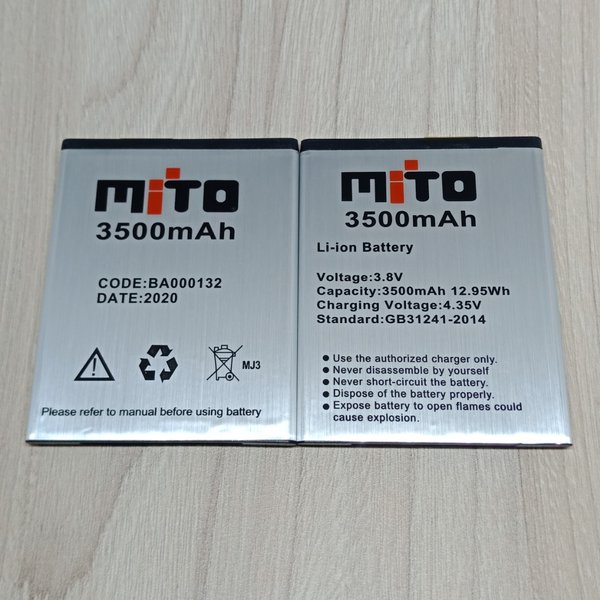 Baterai Mito A990 / A880 / BA000132 / ba000132 / Ori / battrey / batrai / batre hp