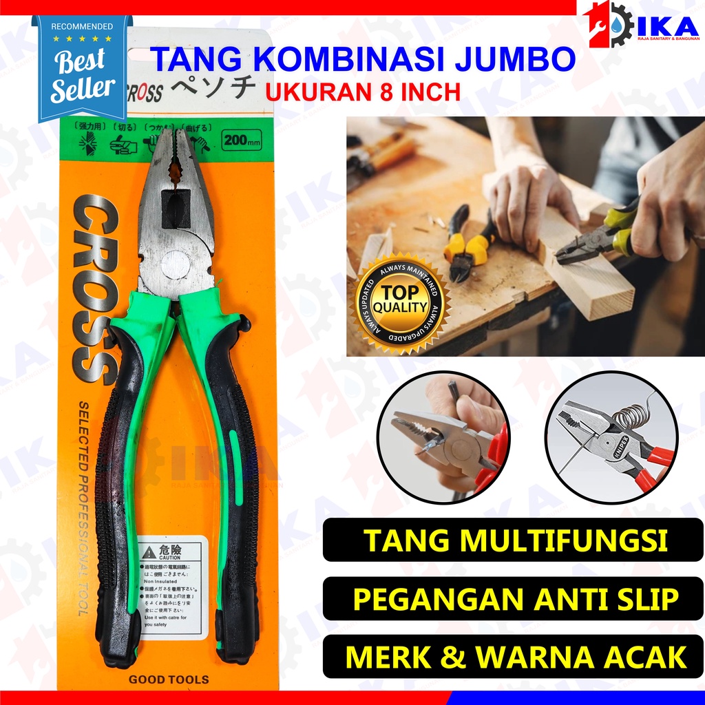 Professional Tang Kombinasi 8 Inch - Linesman Pliers 8 Inch / Tang Kombinasi / Tang Biasa Multifungsi Professional Tools Tang potong 3 TIpe 8 inch/Tang anti karat berkualitas awet/Tang serbaguna