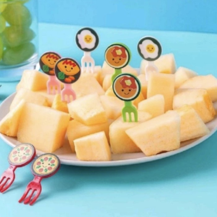 8pcs Tusuk buah Kue Bento Food Pick Motif PIZZA Tusukan Bento Grosir