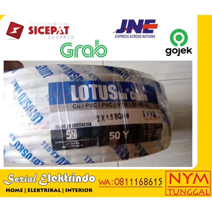 Kabel Nym 2X1.5 @50M Lotus Sni