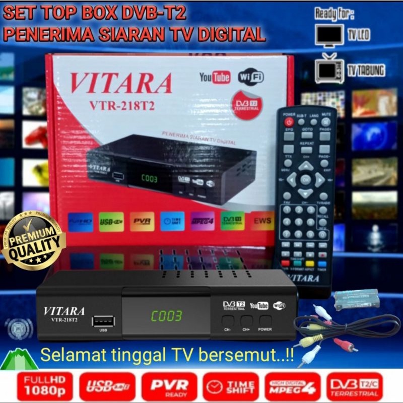 SET TOP BOX VITARA DIGITAL RECEIVER DVBT2 SUPPORT HDMI - STB