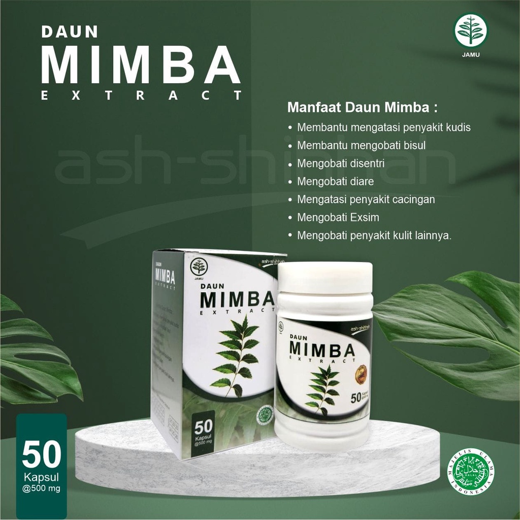 Jual Kapsul Ekstrak Daun Mimba Ash Shihhah 50 Kapsul Obat Herbal