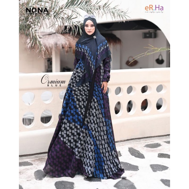 [ER.HA SYARI] GAMIS SYARI TERBARU / DRESS SET PRINTING " OSMIUM SET " BY ERHA SYARI