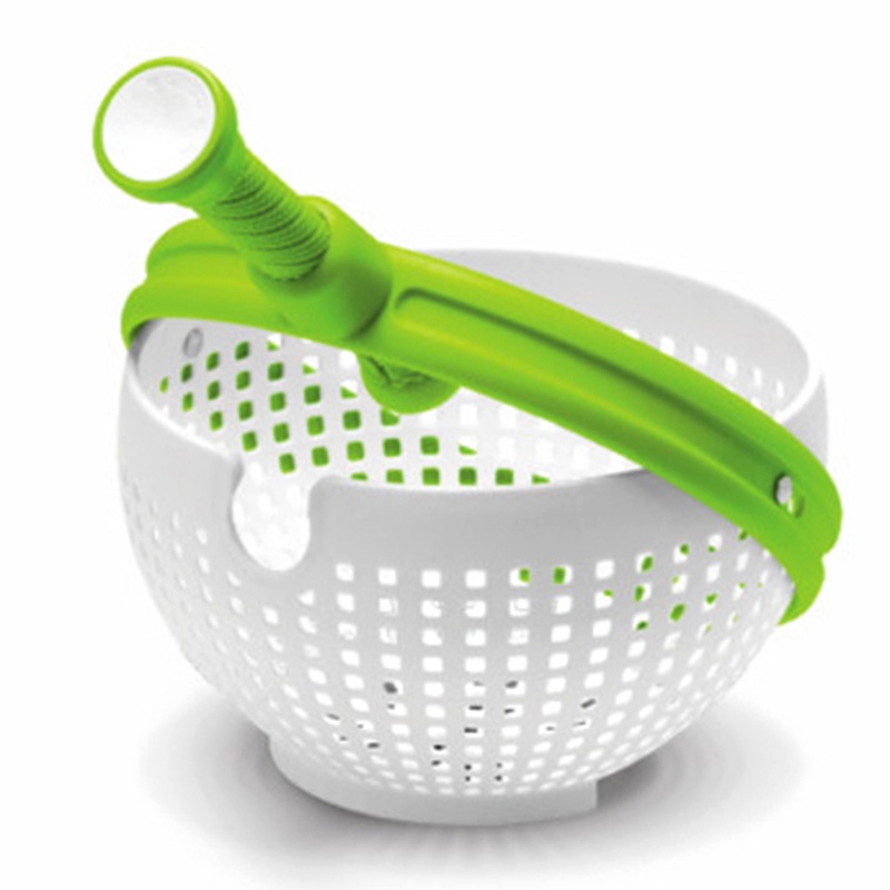 Keranjang Pengering Sayuran Salad Spinner Model Putar Untuk Dapur
