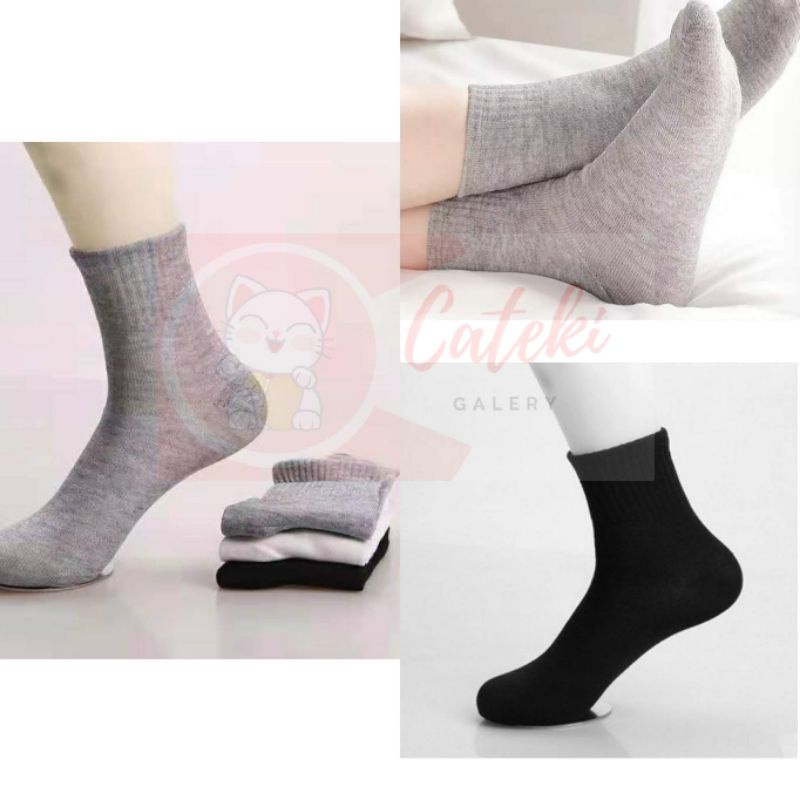 [CTK] PROMO KAOS KAKI PANJANG OLAHRAGA KERJA KANTOR POLOS SPORT ANKLE SOCKS