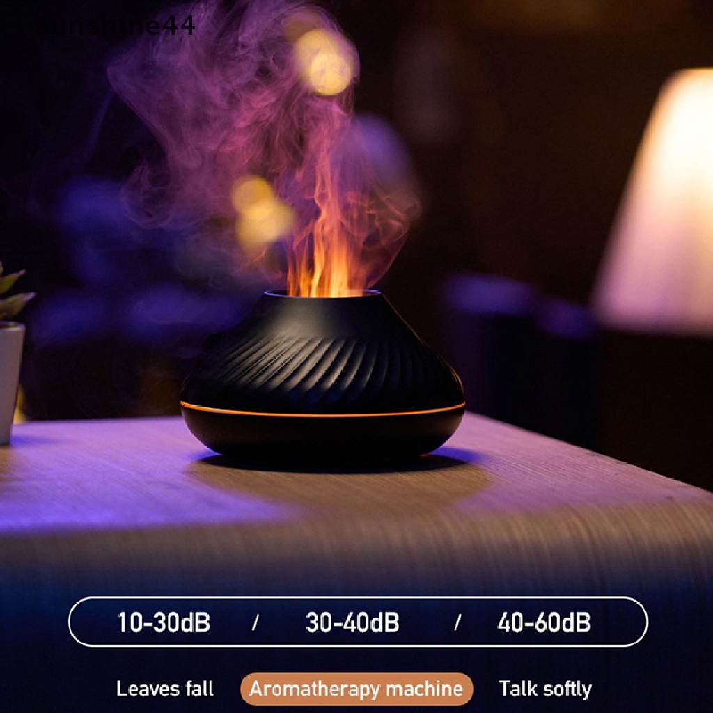 Sunshine Air Humidifier / Diffuser Aroma 130ml Portable Bentuk Gunung Berapi Dengan Lampu Malam Led