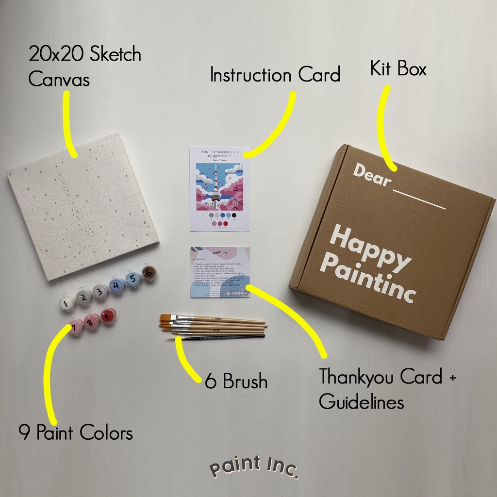 

RB Paint by Numbers Kit: Seoul Tower Paint Inc. ID Painting Kit