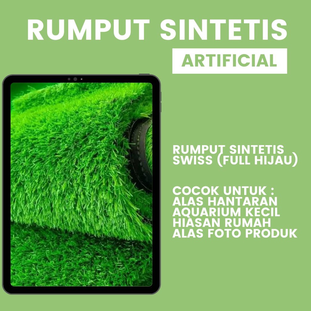 Rumput Sintetis Murah Swiss Dekorasi Taman Outdoor Indoor Alas Hantaran Mahar Aquascape Aquarium Tanaman Plastik Best Quality