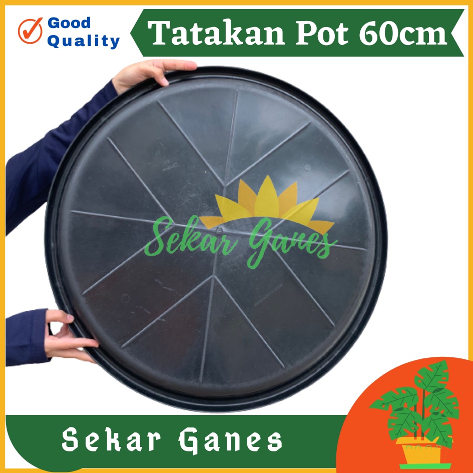 PROMO Tatakan Pot Jumbo 60 cm Hitam Tatakan Pot Jumbo 60cm/Piring Pot 60/Alas Super JumboPot/Tatakan Jumbo Untuk Pot 100 Tatakan Pot Bunga 30 Panjang Kayu 40 Besi Gelas Kotak