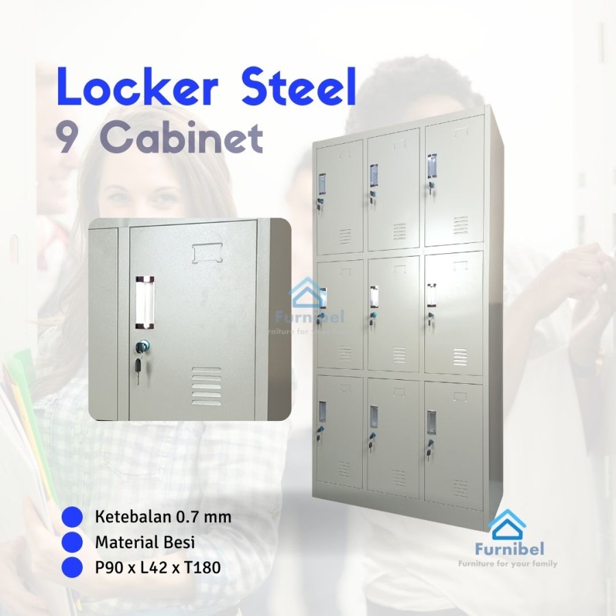 LOKER 9 PINTU - LOCKER STEEL 9 CABINET