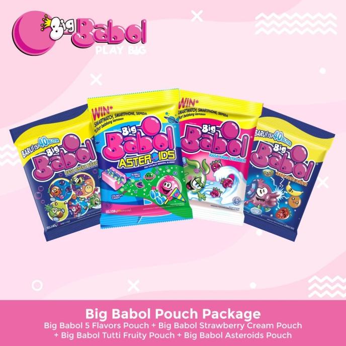 

TERLARIS Big Babol Pouch Package /PERMEN LUNAK/PERMEN VIRAL/PERMEN MILO/PERMEN YUPI/PERMEN JADUL/PERMEN KARET