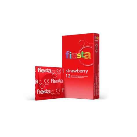 FIESTA Strawberry 12's ~  Alat Kontrasepsi Pria..untuk Hubungan Pasutri   [HERBALStore]