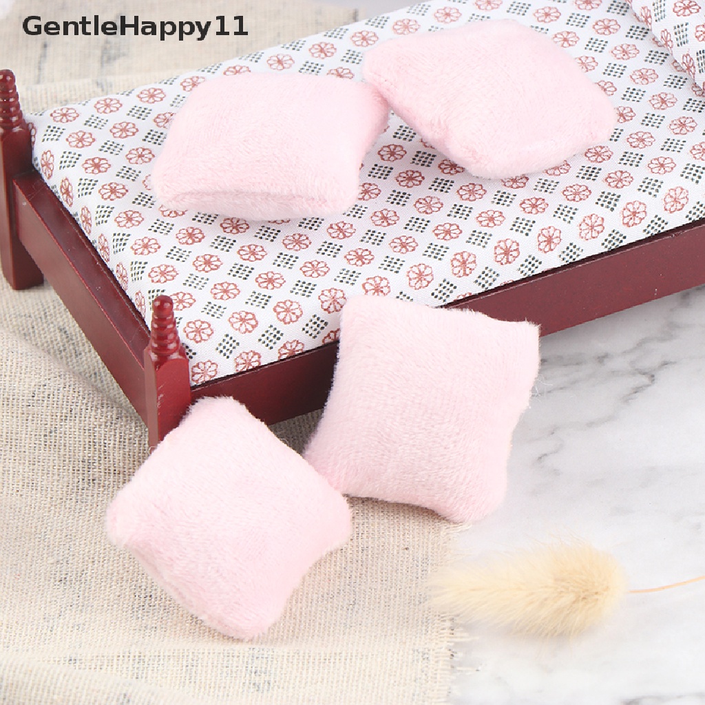 Gentlehappy 4pcs1per12rumah Boneka Miniatur Bantal Cushions Untuk Sofa Couch Bed Furniture Toy id