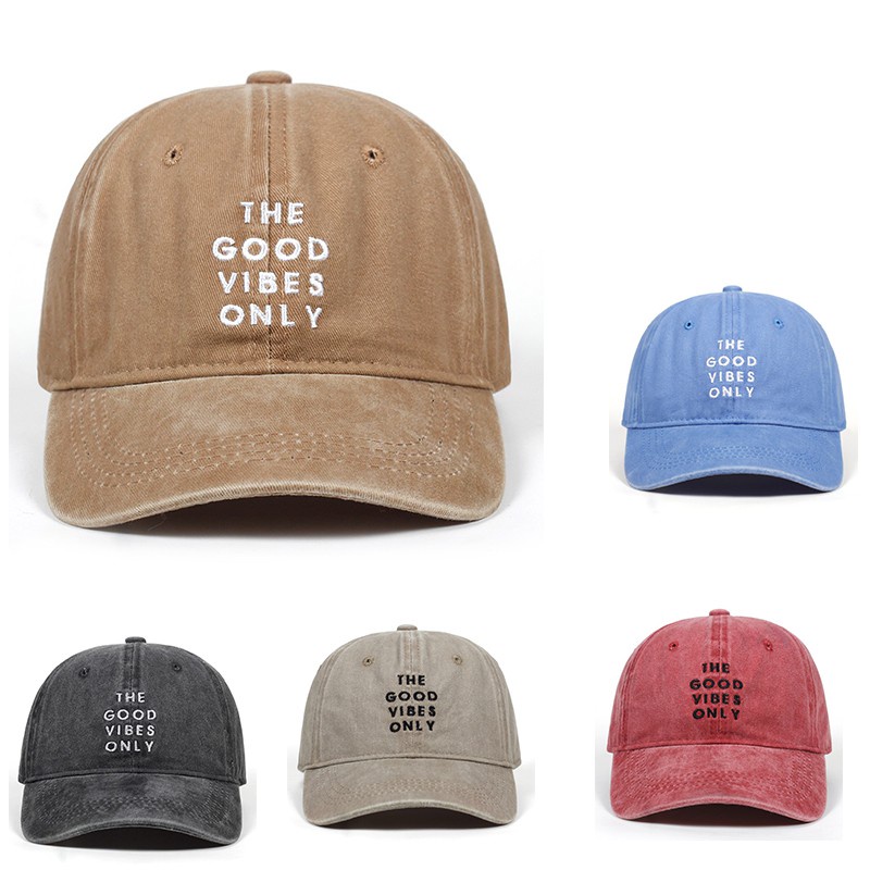 Topi Baseball Adjustable Bahan Katun Washed Gaya Kasual Untuk Pria Dan Wanita
