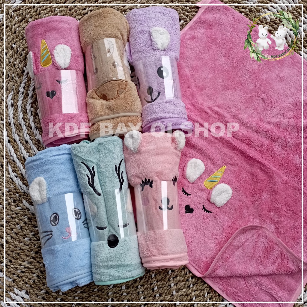 handuk mandi bayi microfiber fremium/handuk anak motip kuping lembut daya nyerap tinggi termurah/ ukuran 100x50
