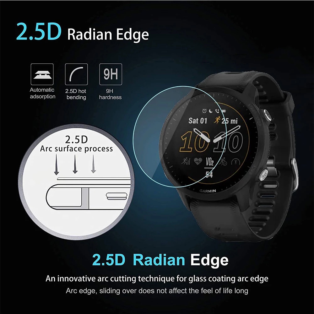 Tempered Glass Pelindung Layar Smartwatch Garmin Forerunner 255 Anti Gores