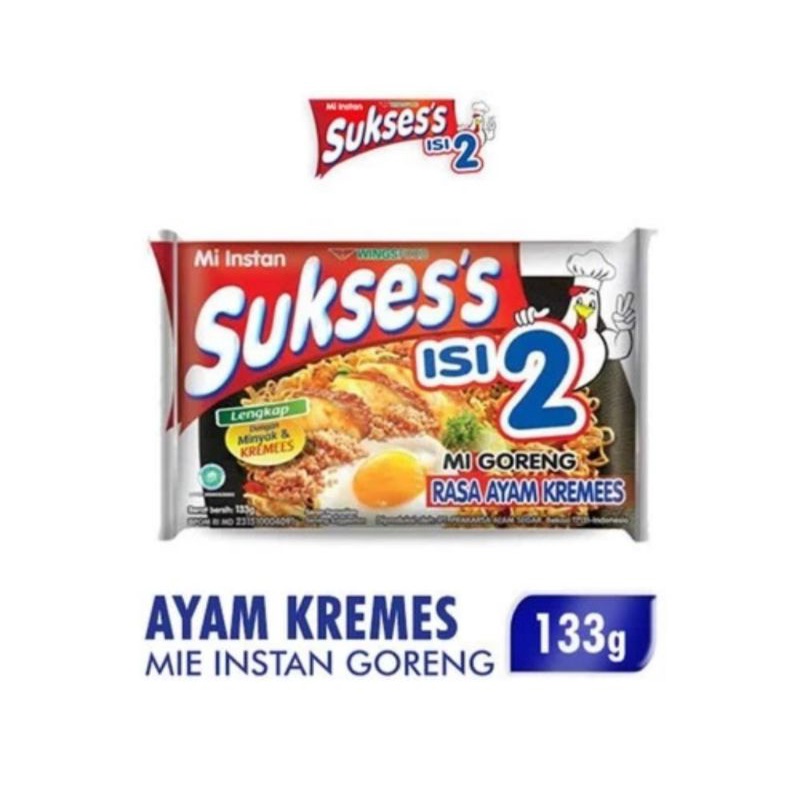 

Mie Sukses Isi 2 Ayam Kremes 133 gram