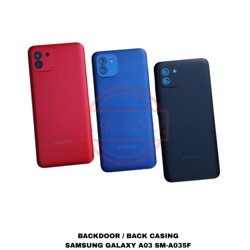 BACKDOOR BACK CASING HOUSING SAMSUNG GALAXY A03 A035F TUTUP BELAKANG BATERAI BACKCOVER