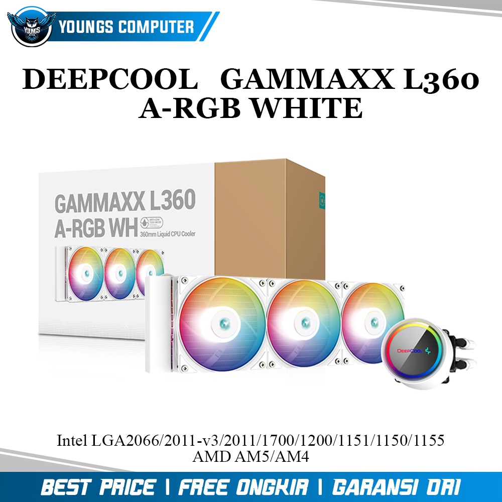 CPU COOLER DEEPCOOL GAMMAXX L360 A-RGB WHITE | LIQUID CPU COOLER