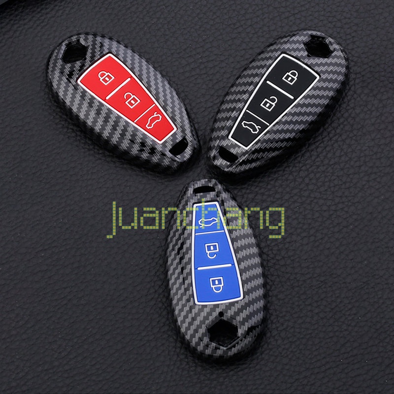 Case Remote Kunci Mobil Bahan Silikon ABS Carbon Fiber Untuk Suzuki Vitara Swift Ignis Kizashi SX4 Baleno Ertiga Samura Scross 2019