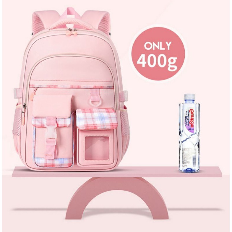 Tas Ransel Backpack Anak Sekolah Perempuan SD Kakami Polos