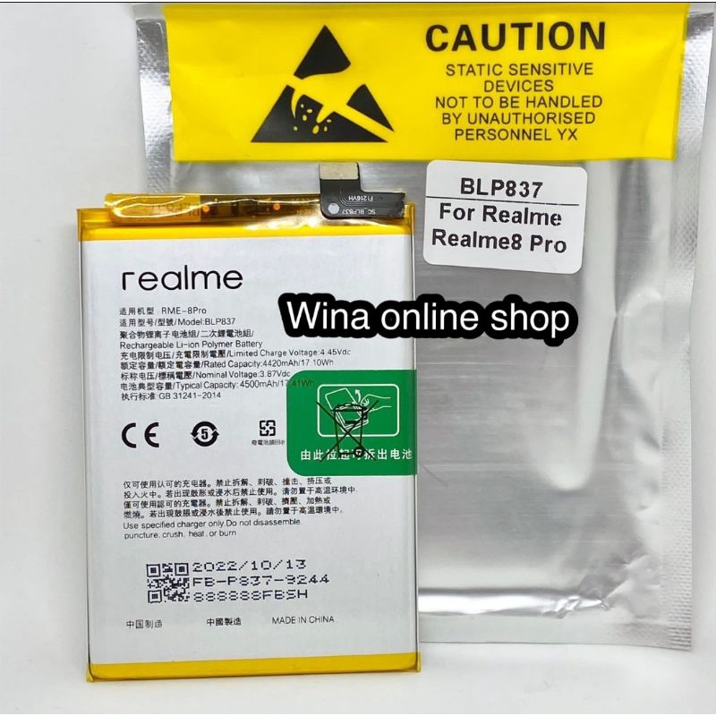 Baterai Realme 8 pro / 837 Realme 8 pro