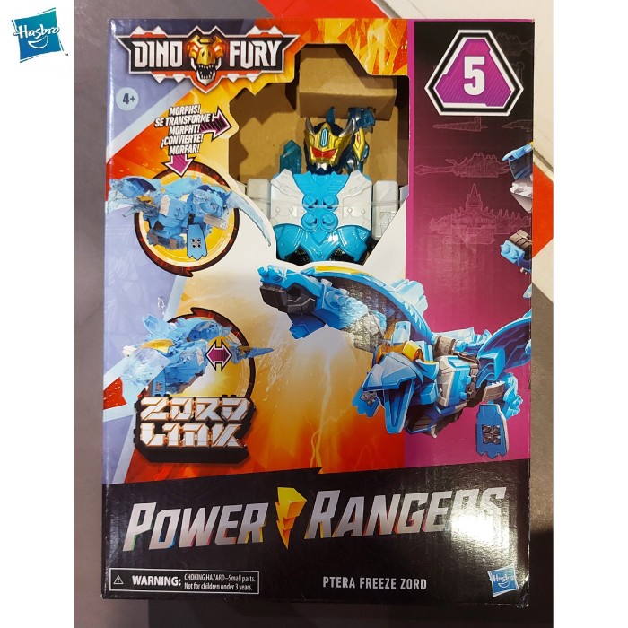 Power Rangers Dino Fury - Multipack 5 Action Figure Da 15cm Con Cintura, Chiavi E Sciabole Chromafury