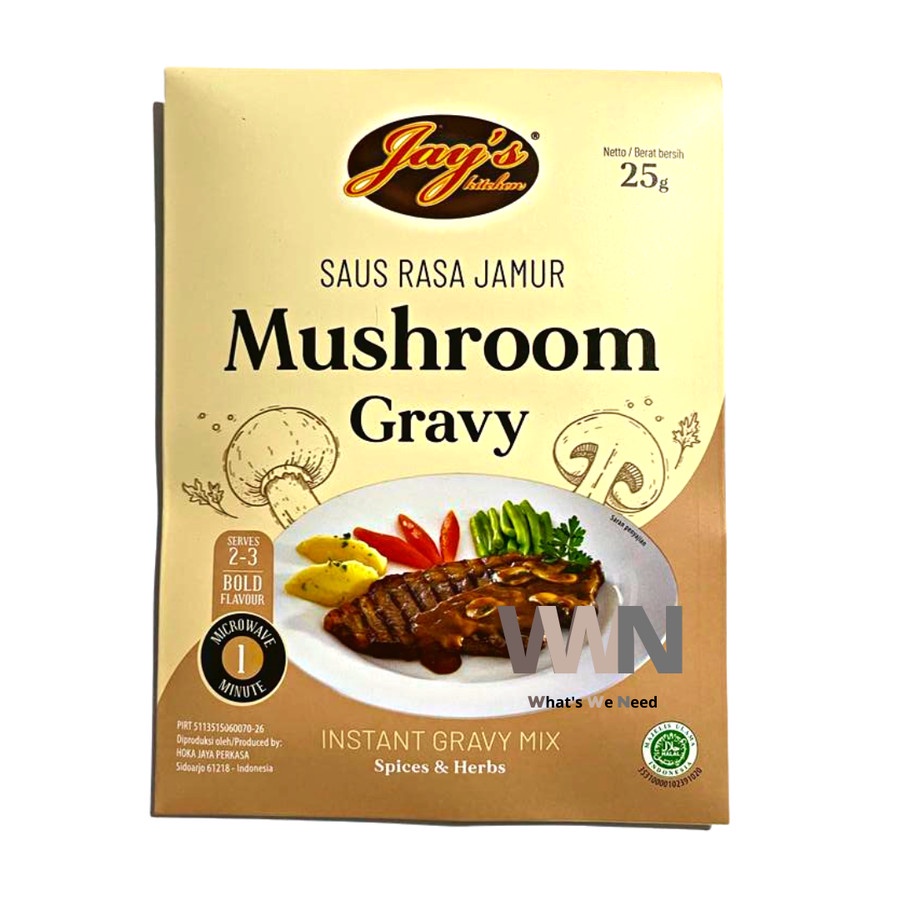 Jual Jays Mushroom Gravy 25 Gr Saus Rasa Jamur Shopee Indonesia