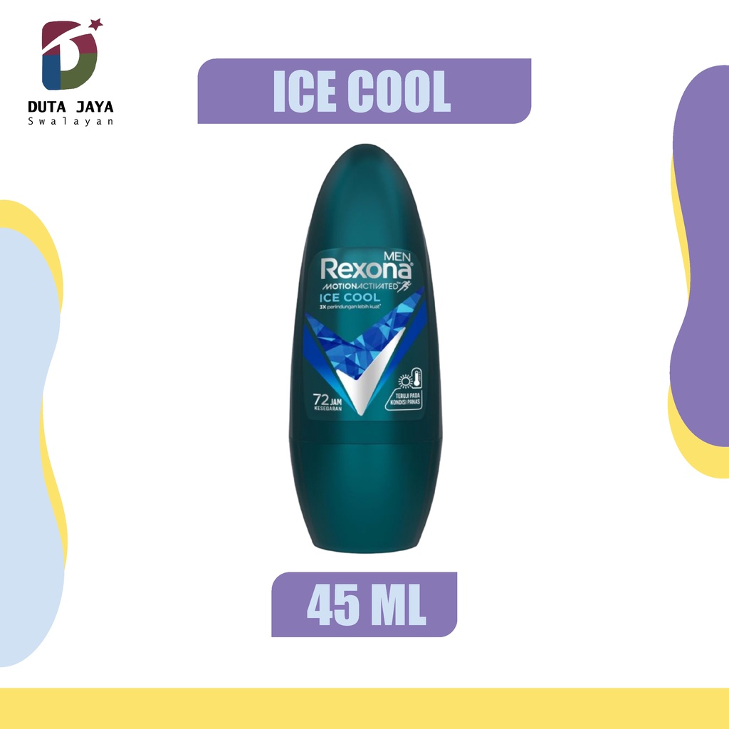 Rexona Men Ice Cool Deodorant Roll On Pria Anti Perspirant 45 ML