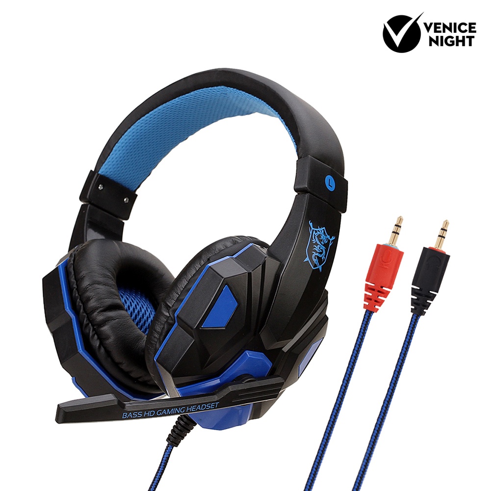 (VNEP) (Berkabel) Soyto SY830MV Stereo Gaming Headset Kontrol Volume Headphone dengan Mic untuk PC