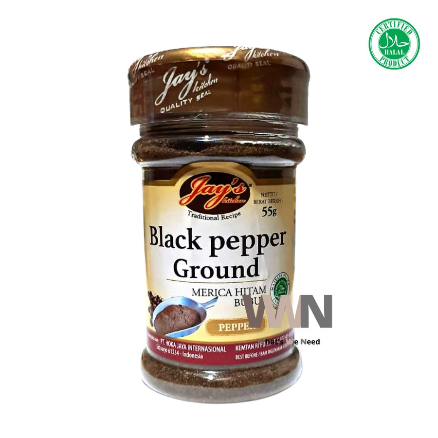 

Jay's Black Pepper Ground 55gr - Lada Hitam