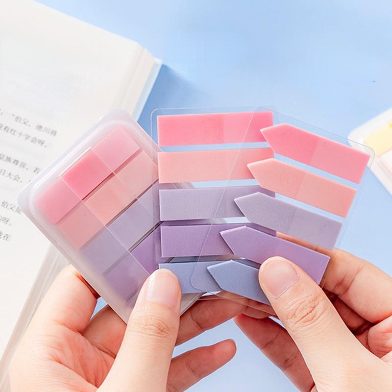 125 Lembar Sticky Note Motif Panah Bahan PET Untuk Penanda Halaman Agenda Kantorsekolah