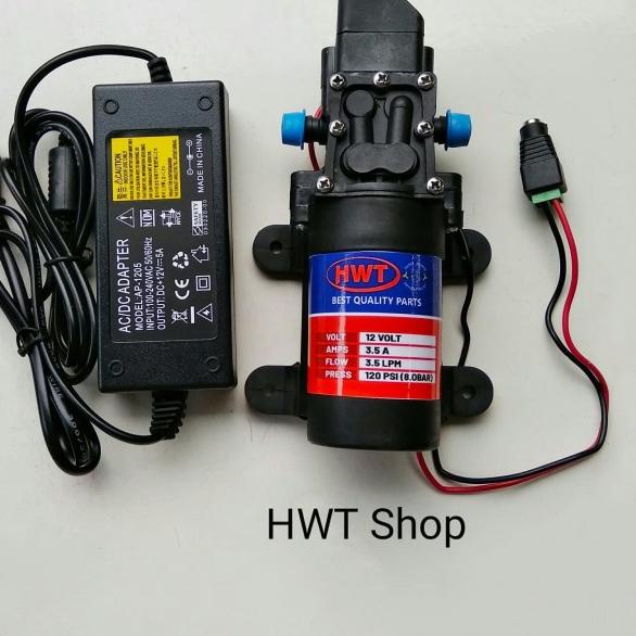 Dinamo Pompa Air Pompa Air DC 12V Paket Adaptor Dinamo Pompa