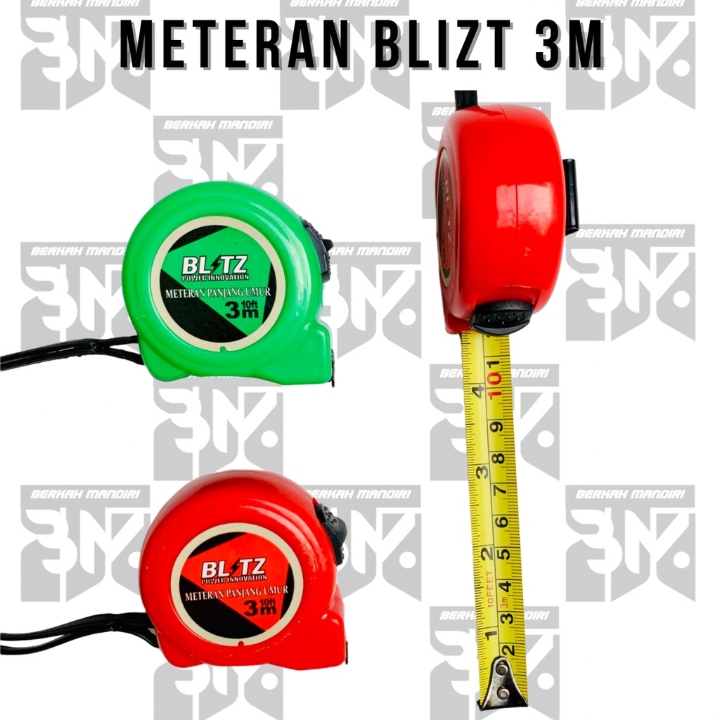 BLIZT Meteran Roll Magnet Panjang 3 M - Measuring Tape Meteran 3M / 3meter