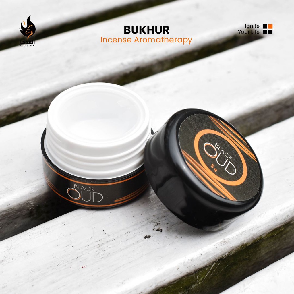 Bukhur Buhur Dupa Serbuk Bubuk QODHA Aroma BLACK OUD 5 Gram 5gr