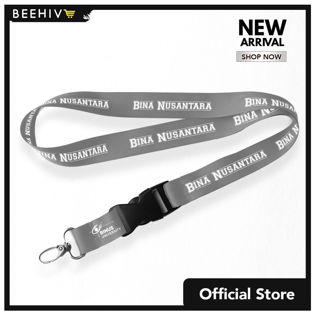 Beehive Binus - Lanyard Bina Nusantara - Abu