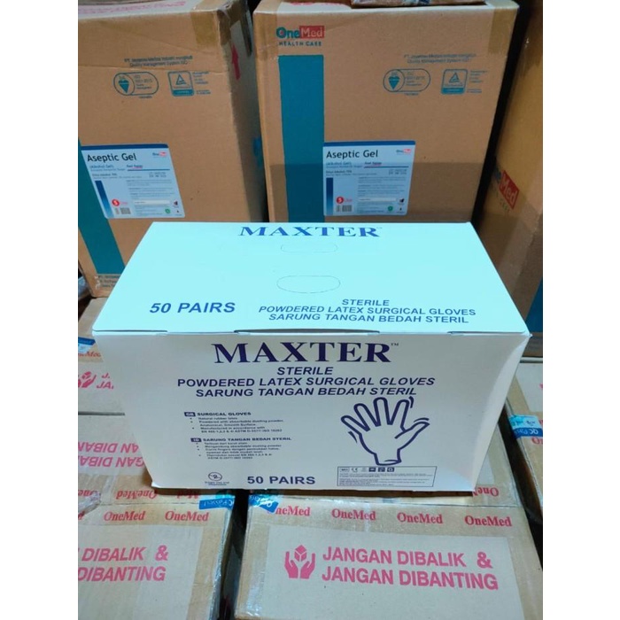 Sarung Tangan Steril / Hand Scoon MAXTER No.7 Per Box/ nyaman digunak