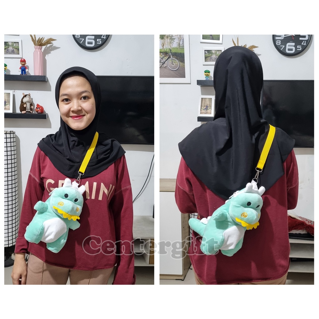 Tas Boneka Dinosaurus Viral Slingbag Lucu